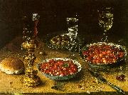 Osias Beert Still Life with Cherries Strawberries in China Bowls China oil painting reproduction